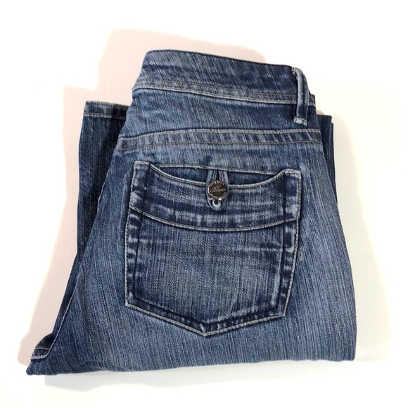 White House Black Market Denim - WHBM Blanc Low Rise Stretch Boot Cut Jeans